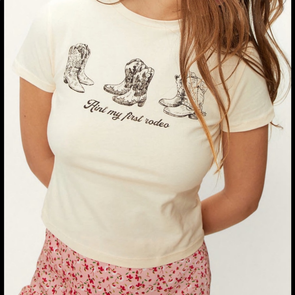 Cowboy Boot Cropped Fitted Graphic Crop top